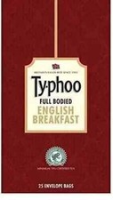 Typhoo Distinctive English Breakfast Black Tea, 25 Bags Free Shipping World Wide