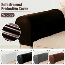 2Pcs Faux Leather Sofa Armrest Cover For Couch Chair Waterproof Arm Protector US