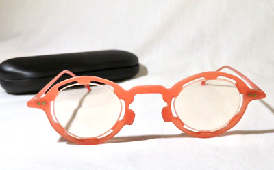LA Eyeworks Regumba eyeglasses Salmon Orange, round 226 NOS Vintage FRAME