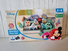 Playtive Junior Wooden Play Set Cars Trucks Mickey Donald One Piece Missing