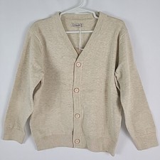 NWT Mayoral Boy Knit Cardigan Long Sleeve Cozy Button Up Sand Heather Tan Sz 5