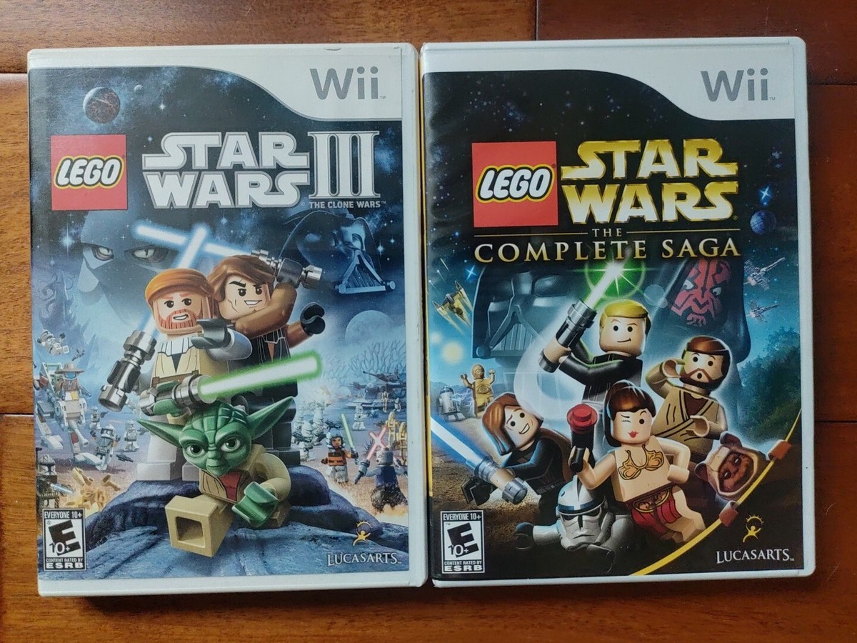 Wii Lego Star Wars The Complete Saga and Star Wars II Clone Wars