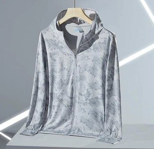 UPF50+ Eisseide Sonnenschutzkleidung für Herren Outdoor dünn atmungsaktiv UV Schutz - Bild 9 von 32