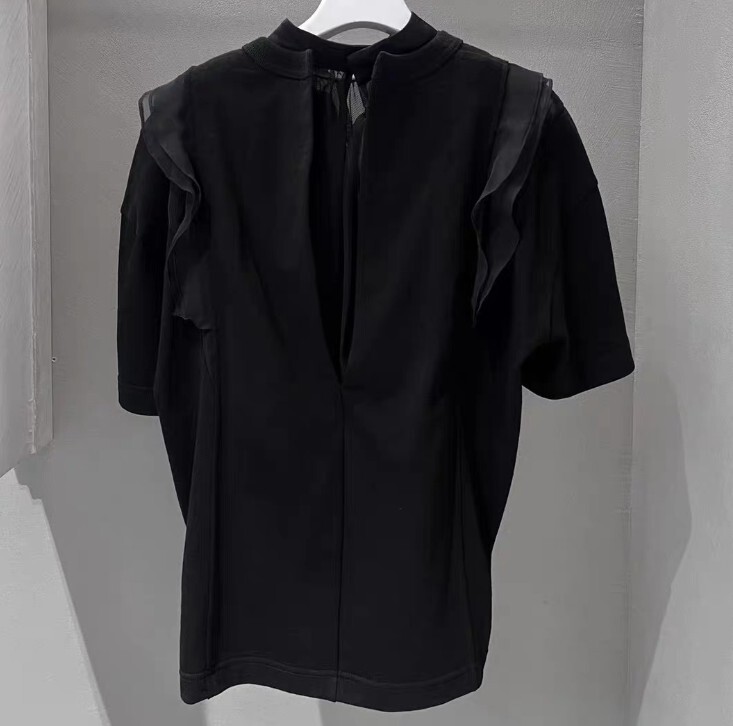 SACAI X NIKE T shirt maglietta patchwork pizzo girocollo stampata lettera fortuna Sacai nuova