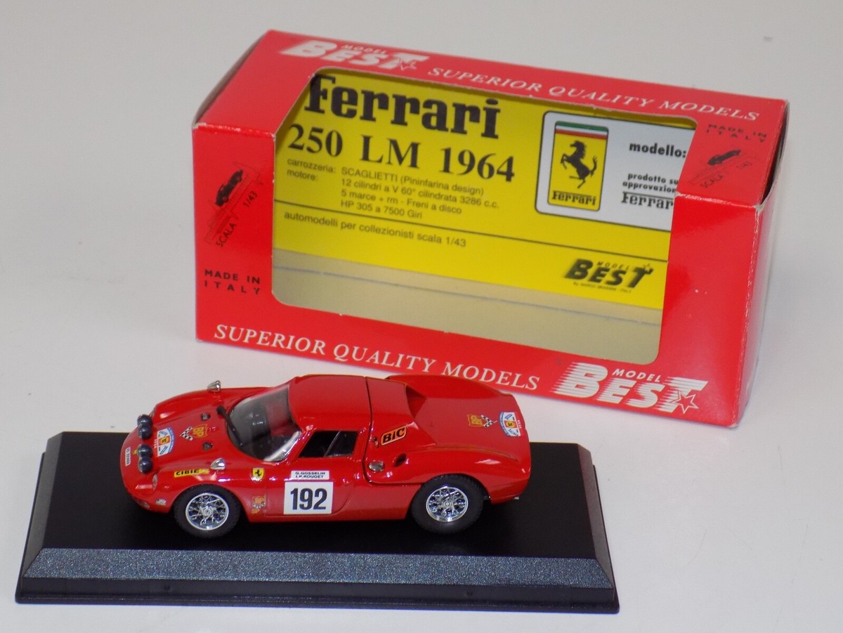 1/43 Best Model Ferrari 250 LM Car #192 from 1969 Tour De France