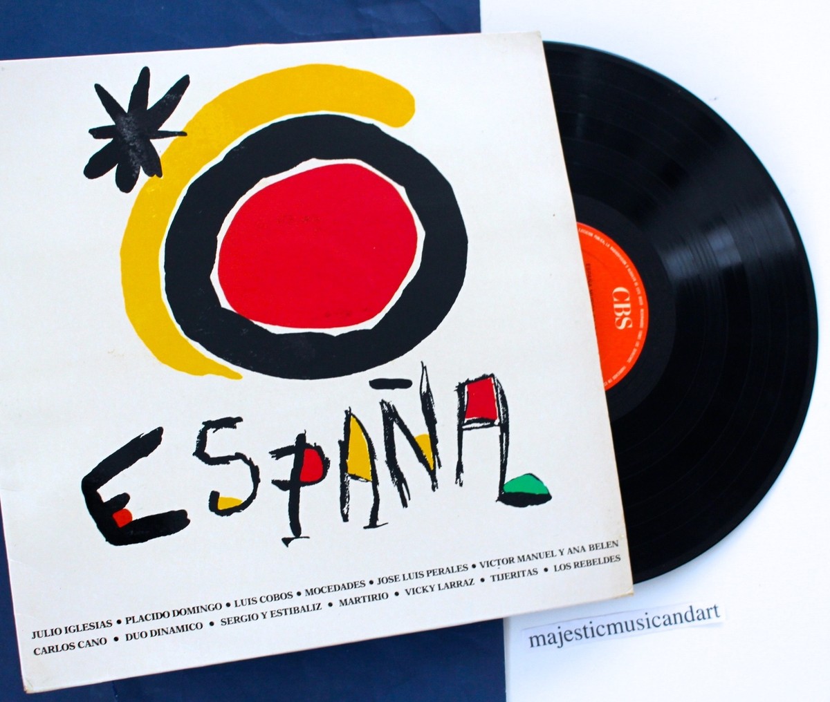 BEAUTIFUL 1988 ORIGINAL JOAN MIRO ART COVER ESPANA VINYL LP EX+