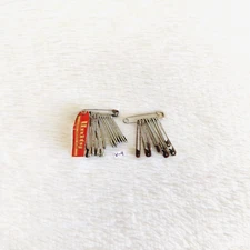 Vintage Unity Steel Safety Pins Strips Tied Together Unused Decorative Rare V4