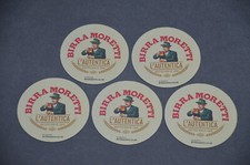 5x Birra Moretti L'Autentica Cardboard Beer Mat Coaster Brand New Set Free P&P