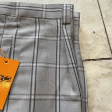 NWT STEVEN LAND Men's Multi Color Plaid Pants  Pleated Front Size 46