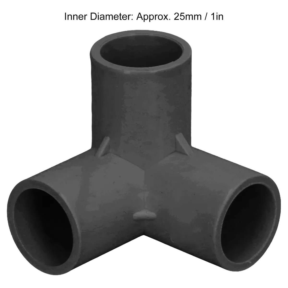 Black 10 PCS PVC Fitting Connector 3 Way PVC Fitting Elbow Connector With