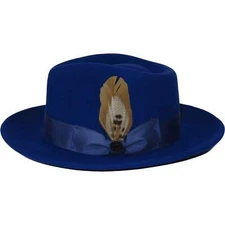 Bruno Capelo Hat Australian Wool Fedora Teardrop Crushable Bel Air BL593 Royal