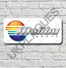 MALIBU BOOTE 2FT GARAGE SCHILD WAND AUTO PLAKETTE OLDTIMER WERKSTATT MANN H&Ouml;HLE LSV MXZ