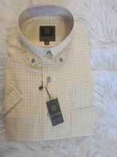 SIZE M F/X FUSION (NEW) Gold/Blue Men's Short Sleeve Shirt Lot 109