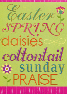 Easter Words - Designer Greetings Easter Card by Designer Greetings