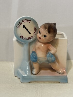 Samson Import Co.  Planter  ''Big News On A Small Scale'' Baby Boy 489B Cord 1960
