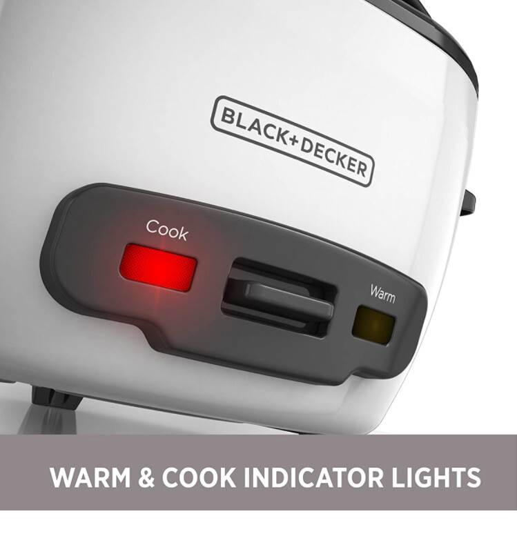 BLACK+DECKER RC506 6Cup Cooked/3Cup Uncooked Rice Cooker and Food