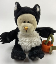 Starbucks BEARISTA 2005 HALLOWEEN BLACK CAT Teddy Bear Plush Stuffed Animal Toy