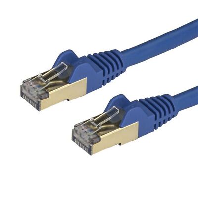 StarTech.com 10 Gigabit Shielded (SFTP) Cat6a RJ45 Patchkabel 2m   Blau