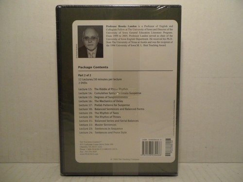 NEW!! Great Courses Building Great Sentences: Exploring Writer’s Craft DVDs BOOK - Picture 3 of 10