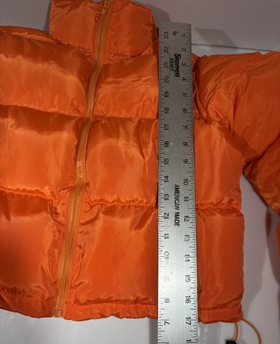 Kids Orange puffer jacket Size L - Picture 5 of 6