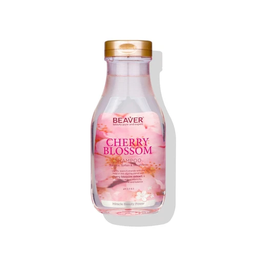 350ML BEAVER Cherry Blossom Shampoo Removes excess sebum and balances scalp