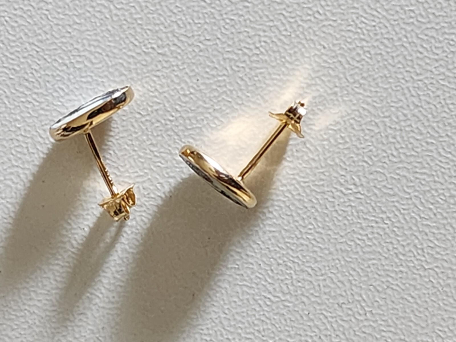 14K Solid Gold Porcelain Lighthouse Stud Earrings - image 7