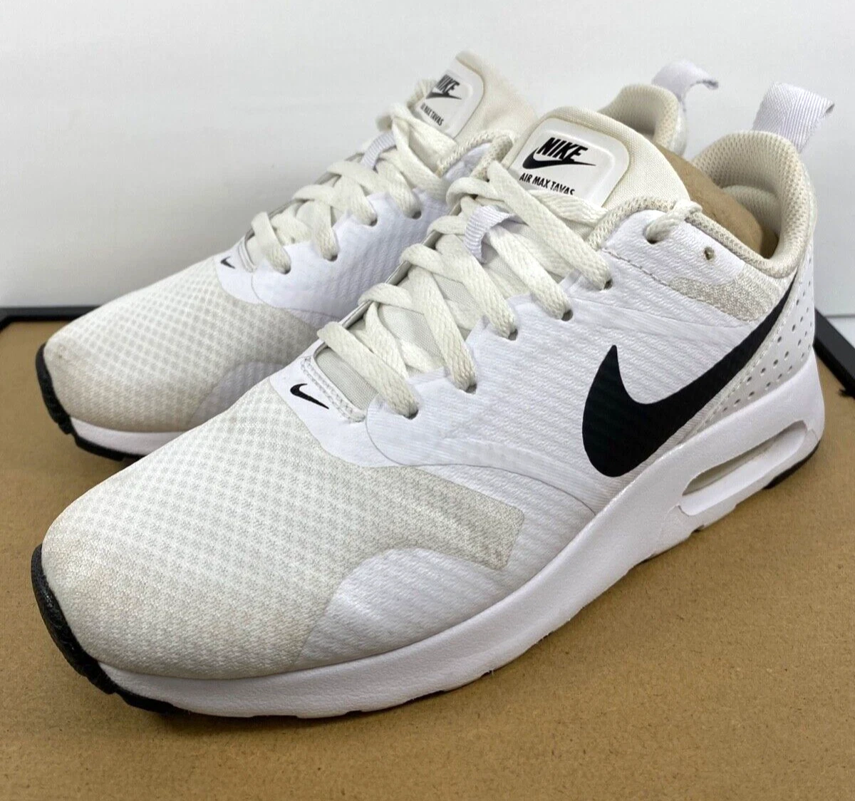 Nike Air Max Tavas Women&#039;s Size 7 White white Nylon Lace Up Running eBay