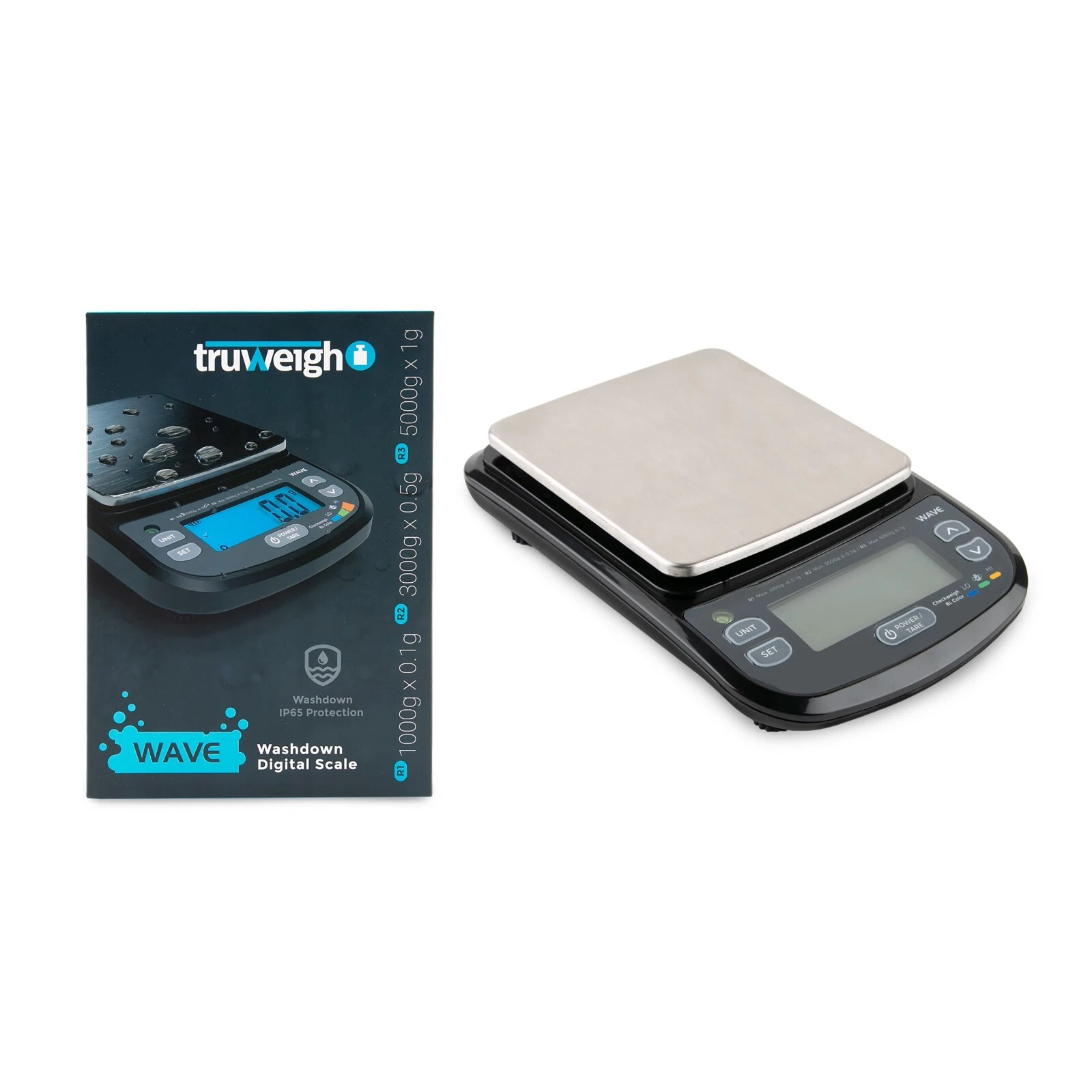 Truweigh Digital Waterproof Kitchen Food Scale Cooking Multiple Readabilities