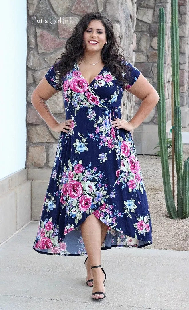 plus size navy blue dress