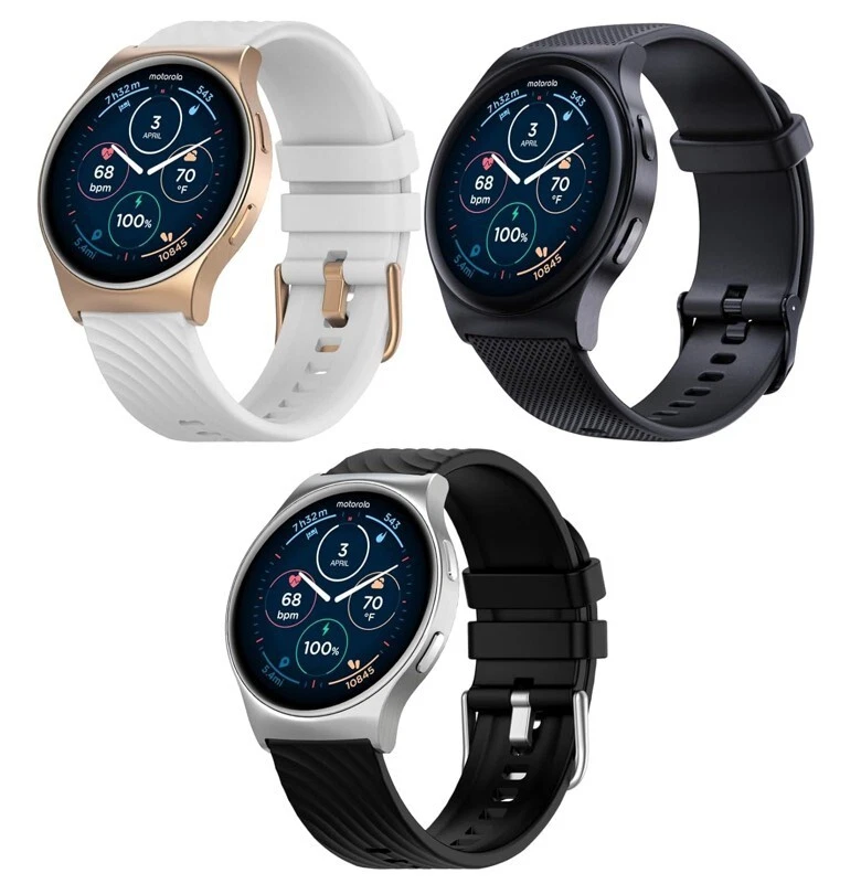 Motorola Moto Watch 120 36.3mm Smartwatch W/ Heart Rate Monitor - 3 colors
