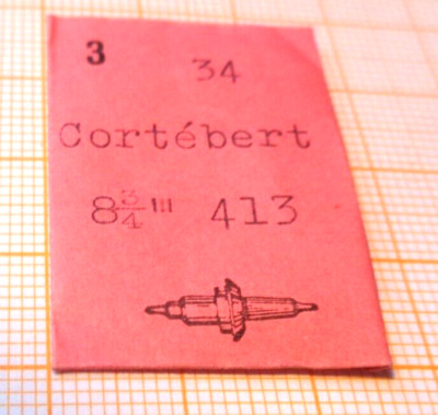 3 Unruhwelle Cortebert 8 3/4´´ 413  DCN 34 neuwertig ältere Lagerware