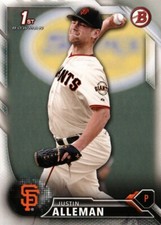 2016 Bowman Draft #BD-71 - Justin Alleman FBC - San Francisco Giants  16-216