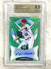 2019 Leaf Valiant Reid Schaller Green Prismatic Prospect Auto /75 BGS 9.5