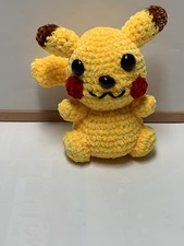 HANDMADE Baby Pikachu Crochet Soft Plush Amigurumi Toy, Pok mon Plush New
