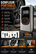 Gonfleur Pneu Compresseur Automatique Rechargeable Portable Voiture moto Vélo