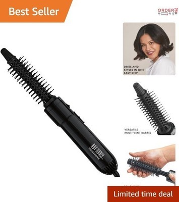 Hot Air Styling Brush Black 3/4 Inch Curl & Touch Up Versatile Hair Tool