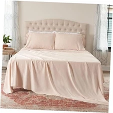  Ashford Home Essentials 4-Piece Sheet Set – California King Sand Dollar Taupe