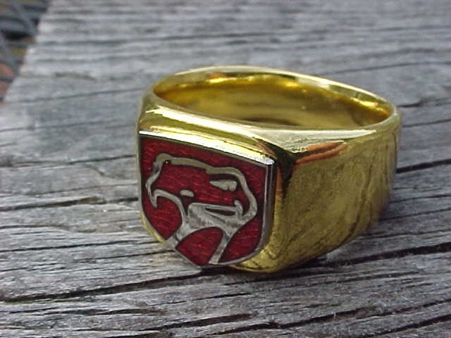 1992-2002 DODGE VIPER GOLD CHROME RING #13 NOS HI- QUALITY CLASS