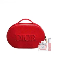 [PRE-ORDER] DIOR Gift Set RED Bag Pouch Mini Lip Gloss Lip Maximiser Perfume 3PC