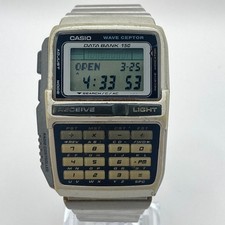 Vtg Casio Data Bank Men's Watch FOR PARTS REPAIR Calculator 2296 DBC-W150 READ