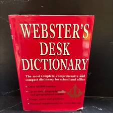webster's desk dictionary book, by sol steinmetz, 1996 Hardcover