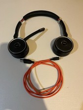Jabra Evolve 75 Stereo Wireless Bluetooth W Headset, And Charger TESTED.