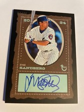 2024 Brooklyn Collection Ryne Sandberg Cubs-TOPPS AUTO /75 ON CARD