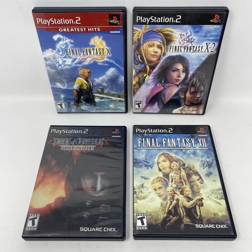 Lot Final Fantasy VII Dirge of Cerberus, XII 12, X & X-2 Sony PlayStation 2 PS2