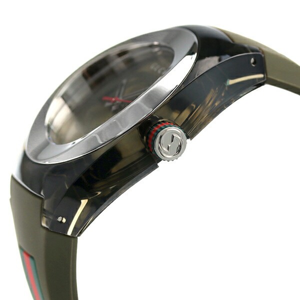 Unused GUCCI SYNC YA137106 Green Quartz Stainless Rubber Unisex