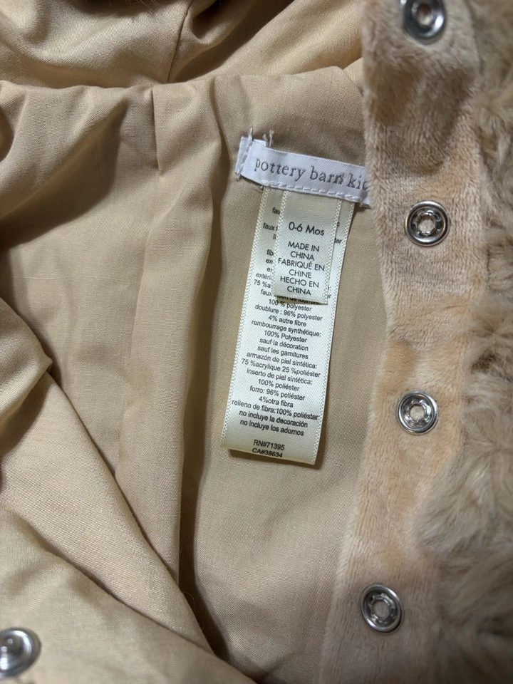 Disfraz Pottery Barn Niños Bebé Perro Cachorro Labradoodle Halloween 0-6 Meses Foto 2 de 3