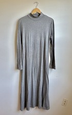 Mango MNG Maxi Turtleneck Sweater Dress, Size 10, Grey, Long Sleeve