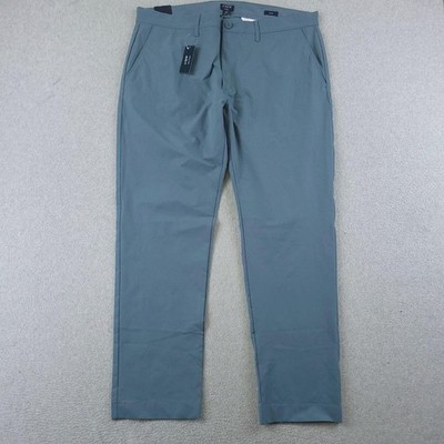 J Crew Tech Pant Pants Mens 36x30 Blue Slim Fit Stretch Chino Performance UPF 50
