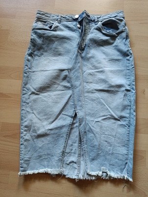 Sublevel Damen Jeans Rock Damenrock Midi Jeansrock wadenlang Midirock LSL-459