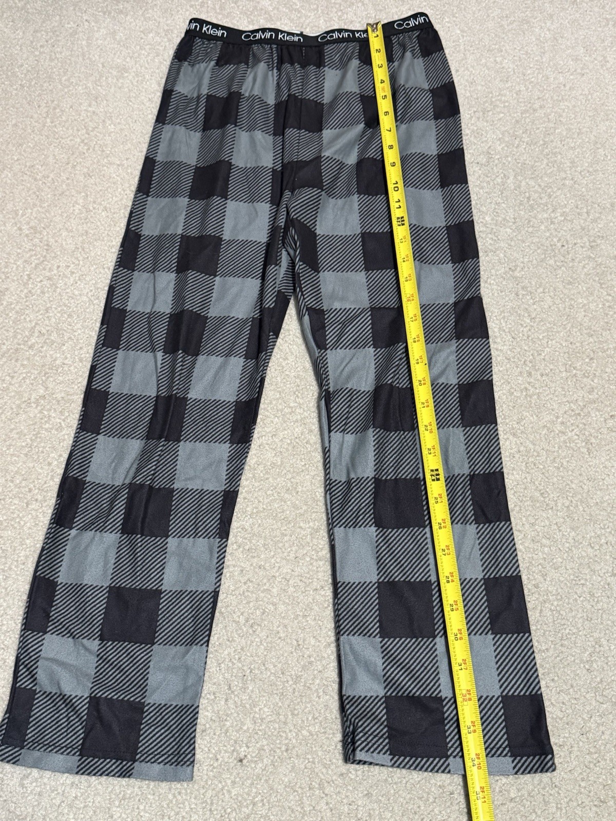 Calvin Klein Pajama Bottom Pants Boys Large 10-12 Plaid thumbnail 2